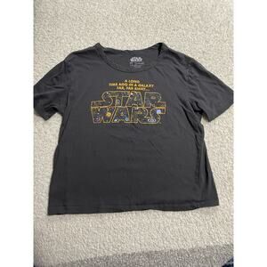 Fifth Sun Star Wars Mens Sz Large Crew Neck Short Sleeve Graphic Tee Gray/ Black